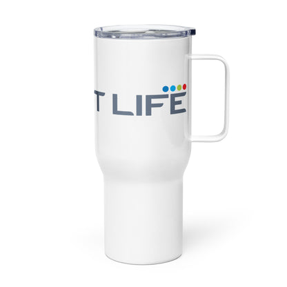 Travel mug with a handle