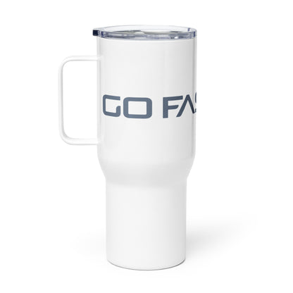 Travel mug with a handle