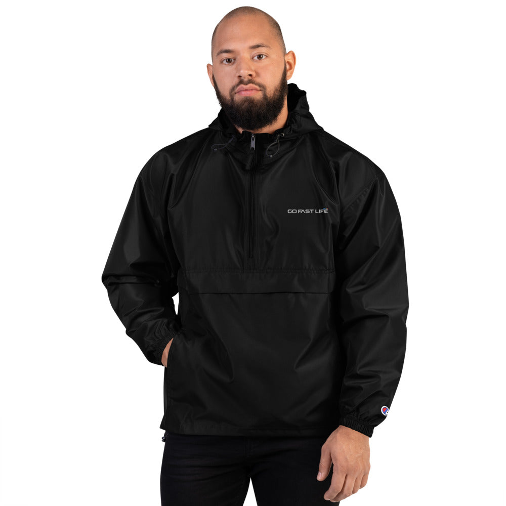 Embroidered Champion Packable Jacket Multiple Colors gofastlife